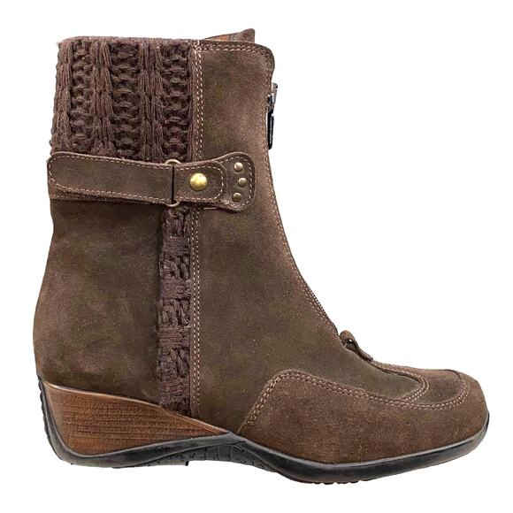 Aquatalia Marvin K Mia Women's Brown Suede Wedge Ankle Boot Size US 7 - Picture 1 of 10